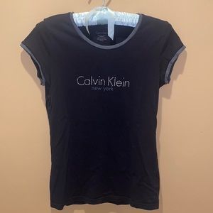 CALVIN KLEIN Rhinestone Logo T-Shirt